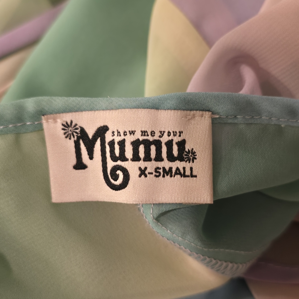 Show Me Your Mumu Pastel Rainbow Unicorn Ombre Dress Slip Summer Tassels XS - Picture 7 of 8